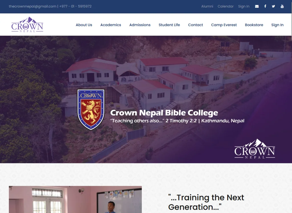 Crown Nepal Website